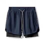 levne Běžecké šortky-Pánské Koşu Şortları Kraťasy na tělocvik Tepláky Kapsy Šňůrky 2 v 1 Elastický pas Kraťasy Venkovní Sporty a outdoor Sportovní Rychleschnoucí Lehká váha Yumuşak Maratón Běh Cvičení Na míru sportovn