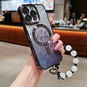 Χαμηλού Κόστους iPhone Θήκες-τηλέφωνο tok Για iPhone 16 iPhone 15 14 Pro Max Plus iPhone 13 12 11 Pro Max Πίσω Κάλυμμα Θήκη μαγνητικής προσρόφησης Διαφανής με τον Lanyard Υποστήριξη ασύρματης φόρτισης Καρδιά Διαβάθμιση χρώματος