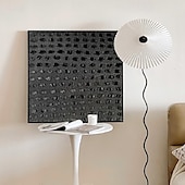 preiswerte Abstrakte Gemälde-großes Wabi-Sabi-Ölgemälde handgemachte Wandkunst schwarze Wandkunst 3D-Textur-Ölgemälde handgemachtes braunes Gemälde braune abstrakte Kunst 3D-Textur-Wandkunst Erdton-Kunst Boho-Malerei