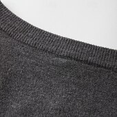 cheap Men&#039;s Pullover Sweater-Men&#039;s Pullover Sweater Jumper Knit Sweater Ribbed Knit Regular Knitted Plain V Neck Fashion Basic Daily Wear Date Clothing Apparel Fall &amp; Winter Black White S M L