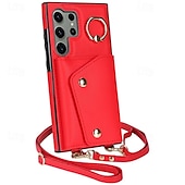 levne Pouzdra pro Samsung-telefon Carcasă Pro Samsung Galaxy S24 Ultra Plus S23 S22 S21 S20 Ultra Plus FE A55 A35 A25 A15 5G A14 A54 A53 S25 Ultra Pouzdro na peněženku se stojánkem Držák na prsteny Zip Retro TPU Kov PU kůže