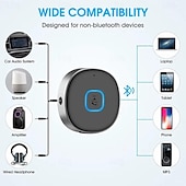 Недорогие Автомобильные зарядные устройства-Адаптер AUX Bluetooth Беспроводной адаптер Bluetooth 5.0 с микрофоном для громкой связи в автомобиле 3,5 мм