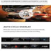abordables DVR pour voiture-L1039 1080p Nouveau design / HD / avec caméra arrière DVR de voiture 170 Degrés Grand angle 3 pouce IPS Dash Cam avec Wi-Fi / Vision nocturne / G-Sensor 4 LED infrarouge Enregistreur de voiture