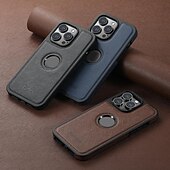 お買い得  iPhone用ケース-電話 ケース 用途 iPhone 16 iPhone 15 プロマックスプラス iPhone 14 13 12 Pro Max Plus バックカバー ワイヤレス充電をサポート 耐衝撃 レトロ風 TPU PUレザー