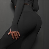 economico Leggings e collant da yoga-Per donna Pantaloni da yoga Leggings da yoga Vita Alta Yoga Allenamento in Palestra Pilates Collant Grigio scuro Nero Borgogna Spandex Gli sport Abbigliamento sportivo Elasticizzato Taglia piccola