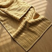abordables Juegos de toallas-Toalla de baño de algodón, toalla de algodón absorbente, toalla de cara para niños, toalla de baño para adultos, color sólido
