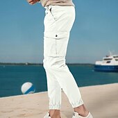 Муж. Брюки карго Тактические штаны Штаны Пуговицы Мульти карман Эластичные манжеты Полотняное плетение Пригодно для носки на открытом воздухе Повседневные Отдых и туризм Мода Классика Черный Белый Недорогие Брюки карго-Муж. Брюки карго Тактические штаны Штаны Пуговицы Мульти карман Эластичные манжеты Полотняное плетение Пригодно для носки на открытом воздухе Повседневные Отдых и туризм Мода Классика Черный Белый