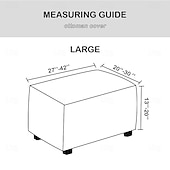 abordables Housse de pouf-Housse de pouf en velours rectangulaire, housse de rangement pour pouf, housse de repose-pieds épaisse et extensible avec bande élastique