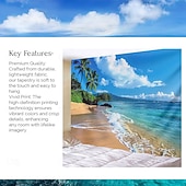 Недорогие Тапестри́ на океа́нском пляже-Пляжный остров, подвесной гобелен, настенное искусство, большой гобелен, фреска, декор, фотография, фон, одеяло, занавеска, украшение для дома, спальни, гостиной