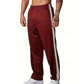 cheap Sweatpants-Men&#039;s Sweatpants Trousers Straight Leg Sweatpants Patchwork Pocket Elastic Waist Color Block Comfort Sports Outdoor Daily Fashion Casual Black Wine Micro-elastic