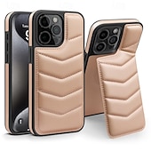 お買い得  iPhone用ケース-電話 ケース 用途 iPhone 16 iPhone 15 プロマックスプラス iPhone 14 13 12 11 Pro Max Plus バックカバー スタンド付き 磁石バックル ワイヤレス充電をサポート レトロ風 TPU PC PUレザー