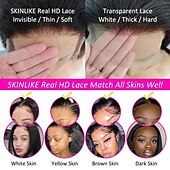 cheap Closure &amp; Frontal-Vietnamese Hair 13*6 Closure Curly / Loose Wave Free Part Swiss Lace Remy Human Hair Women&#039;s with Baby Hair / Classic / Natural Hairline Daily Wear