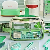お買い得  ペンケース＆ホルダー-新しい透明ペンバッグ大容量多層文房具バッグ、学生の鉛筆ケースを収納