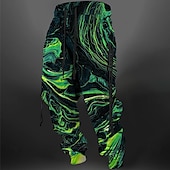 economico Pantaloni della tuta-Per uomo Pop art Pantaloni della tuta Jogging Vita normale Informale Esterno Stampa 3D Autunno inverno Nero