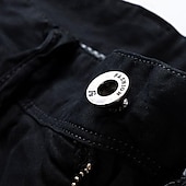 رخيصةأون كلاسيكي-رجالي السراويل التكتيكية شورت كارجو شورتات Buttons متعدد الجيب سهل يمكن ارتداؤها باختصار الأماكن المفتوحة مناسب للبس اليومي التخييم والتنزه موضة كلاسيكي أسود أخضر داكن