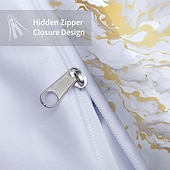 baratos Conjuntos de capa de edredão-conjunto de capa de edredão com textura de mármore abstrato - inclui capa de edredão e fronhas - design elegante e moderno - tecido macio e confortável - perfeito para adicionar um toque de luxo à