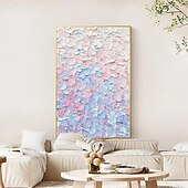 cheap Landscape Paintings-Hand Painted EXTRA LARGE VIVID Color Wall Art - Textured Abstract Oil Painting on Canvas Impasto Thick strokes Modern Painting for Living Room Unframed