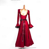 preiswerte Tanzkleidung für Balltänze-Elegantes Gesellschaftstanzkleid für Damen, Performance-Party, moderne Tanzkleidung, Langarm, Tango, Walzer, Standardkostüme