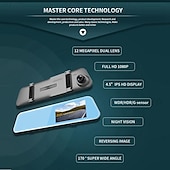 billige Bil-DVR-l1043 1080p hd bakkamera bil dvr 170 grader vidvinkel 4 tommer ips dash cam med nattsyn g-sensor parkeringsovervåking 4 infrarød led bilopptaker