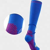 abordables Calcetines de running-Calcetines de compresión Calcetines Deportivos Calcetines para correr 1 Par Bloque de Color Hombre Calcetines de tubo A prueba de resbalones Transpirable Reductor del Sudor Cómodo Entrenamiento de