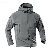 economico Softshell, pile e giacche da escursionismo-Per uomo Giacca in pile da escursione Inverno All&#039;aperto Caldo Morbido Comodo Giacche in pile Giacca leggera Cerniera intera Scalate Campeggio / Escursionismo / Speleologia Viaggi Nero Marrone Verde