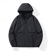economico Softshell, pile e giacche da escursionismo-Per uomo Giacca Softshell Giubbino da escursione All&#039;aperto Color Block Antivento Resistente all&#039;acqua Giacca a vento Viaggi Nero Avorio Rosa Cachi