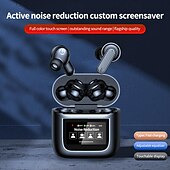 billiga TWS helt trådlösa hörlurar-Trådlöst Headset ANC Bluetooth Headset LCD Digital Display Sport Headset Inbyggd Mikrofon Headset