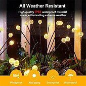 abordables Luces de paisaje-Luces solares marroquíes de luciérnaga con forma de estrella, lámpara esférica enchufable para decoración de jardín al aire libre, lámpara de paisaje impermeable, lámpara esférica de luciérnaga para