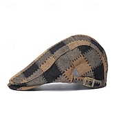 levne Pánské klobouky-Pánské PLacatá čepice Klobouk Ascot Novinářský klobouk Fialová Rubínově červená Polyester Módní Na běžné nošení ulice Denní Pléd Nastavitelná Proti sluci Prodyšné