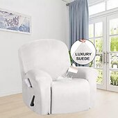 abordables Housse de fauteuil inclinable-Housse de fauteuil inclinable en daim imperméable, couleur unie, housse de protection simple, housse de chaise à bascule super lisse