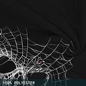お買い得  ハロウィンパンツ-男性用 ボードショーツ スイムショーツ スイムトランク ドローストリング メッシュ裏地付き 弾性ウエスト スカル 蜘蛛の巣 速乾性 ショート 祝日 ビーチ ハワイアン カジュアル ブラック マイクロエラスティック