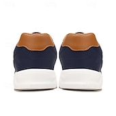 baratos Ténis para Homem-tênis esportivo masculino marinho e marrom com design leve para corrida e uso casual