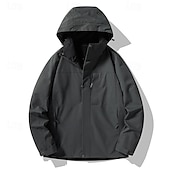 cheap Fleece &amp; 3 in 1 Jackets-Men&#039;s Softshell Jacket Hiking Jacket Outdoor Color Block Windproof Water Resistant Hoodie Windbreaker Jacket Camping / Hiking / Caving Traveling Dark Grey Black Burgundy Navy Blue Light Grey