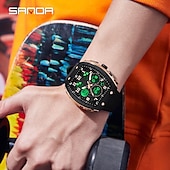cheap Digital Watches-SANDA Men Digital Watch Outdoor Sports Fashion Wristwatch Luminous Stopwatch Alarm Clock Countdown Silicone Gel Watch