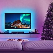 お買い得  WiFi&amp;音楽コントロール-LED テレビライト 1-5m/3.28-16フィート USB テレビ LED バックライト、アプリケーション付き Bluetooth LED ライトバー RGB LED ライトバー 音楽同期 LED ライト、寝室、テレビバー照明、ゲームルーム装飾に最適