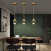 cheap Island Lights-LED Pendant Light Dimmable  1/3/5/7/10/15-Light Nordic Glass Ball Home Decor Modern Crystal Chandelier Simple Home Decoration Chandelier Dining Room Bar Counter 85-265V ONLY DIMMABLE WITH REMOTE CONTROL
