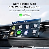お買い得  カープレイアダプター-Carlinkit HD2CP-OVA-WH 3.5 インチ ワイヤレスCarplay プラグアンドプレイ のために