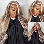 voordelige Pruiken van echt haar, met kanten voorzijde-Remy mensenhaar 13x6 sluiting 4x13 Sluiting 4x4 Sluiting Pruik Zijdeel Middelste stuk Gratis deel Braziliaans haar Body Golf Golvend Donker Grijs Meerkleurig Pruik 130% 150% 180% Haardichtheid met