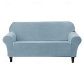 baratos Cobertura de Sofa-capa completa de veludo para sofá capa de sofá pelúcia e extensível tecido macio e durável com tudo incluído - fácil de instalar limpo - perfeito para proteger e melhorar seu sofá