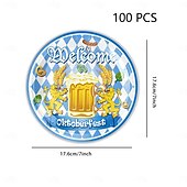 cheap Party Supplies-100 Count Paper Plates 7 inche OR 9 inche Dinner Paper Plates Dessert Paper Plates Ideal for oktoberfest oktoberfest theme Dinner and Dessert Plates