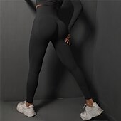 economico Leggings e collant da yoga-Per donna Pantaloni da yoga Leggings da yoga Vita Alta Yoga Allenamento in Palestra Pilates Collant Grigio scuro Nero Borgogna Spandex Gli sport Abbigliamento sportivo Elasticizzato Taglia piccola