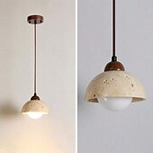 cheap Island Lights-LED Pendant Light Warm White  1-Light Nordic Vintage Stone Hanging Light Restaurant Bar Chandelier Single Head Hanging Lamp for Corridor Aisle Lighting Fixtures 85-265V