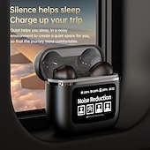 abordables Écouteurs Bluetooth sans fil-Écouteurs sans fil à écran tactile Smart Screen ANC annulation active du bruit grande batterie écouteurs de jeu en Bluetooth intra-auriculaires