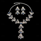 voordelige Sieradensets-Bruidssieradensets 2 Gesimuleerde diamant 1 Ketting Oorbellen Dames Stijlvol Luxe Schattig Klassiek Bladvorm Kostbaar Sieraden set Voor Bruiloft Lahja