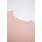 Недорогие Основные искусственные платья-Жен. Платье средней длины Искусственный хлопок и лен Платье прямого кроя Свободное платье Однотонный Классический На каждый день Отпуск Подарок Праздники Свободное облегание Рукав 3/4 Вырез под горло