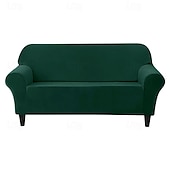 baratos Cobertura de Sofa-capa completa de veludo para sofá capa de sofá pelúcia e extensível tecido macio e durável com tudo incluído - fácil de instalar limpo - perfeito para proteger e melhorar seu sofá