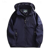 abordables Softshell, polares y chaquetas de montaña-Hombre Chaqueta Softshell Chaqueta para senderismo Al aire libre Bloque de color Resistente al Viento Resistente al Agua Sudadera Chaqueta cortavientos Camping / Senderismo / Espeleología Viaje Negro