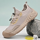 billiga Herrsneakers-Herr Sneakers PU Läder Tyg Bekväm Halksäker Snörning Mandel Svart Grå