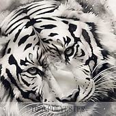 cheap Animal Print T shirts-Men's Wolf Tiger T Shirt Short Sleeve T shirt 3D Print Crew Neck Shirt Fashion Designer Street Daily Sports Black White Gray Summer Spring Clothing Apparel S M L XL 2XL 3XL