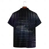 cheap Men&#039;s Geometric Polo-Men&#039;s Casual 3D Print Polo Set Daily Wear Short Sleeve Turndown Polo Shirts Black Spring &amp; Summer S M L Micro-elastic Lapel Polo